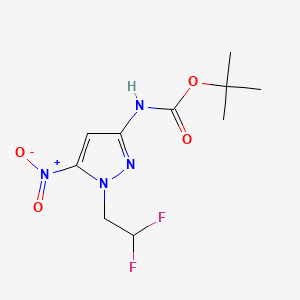 molecular formula C10H14F2N4O4 B10906511 tert-butyl [1-(2,2-difluoroethyl)-5-nitro-1H-pyrazol-3-yl]carbamate 