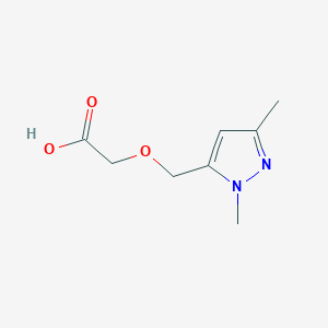 molecular formula C8H12N2O3 B10906541 [(1,3-dimethyl-1H-pyrazol-5-yl)methoxy]acetic acid 
