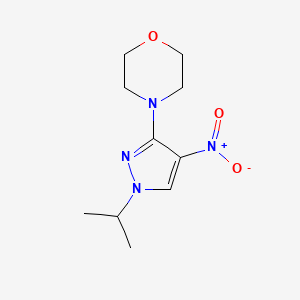 molecular formula C10H16N4O3 B10906548 4-(1-Isopropyl-4-nitro-1H-pyrazol-3-yl)morpholine 