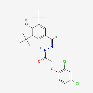 molecular formula C23H28Cl2N2O3 B10906591 N'-[(Z)-(3,5-di-tert-butyl-4-hydroxyphenyl)methylidene]-2-(2,4-dichlorophenoxy)acetohydrazide 
