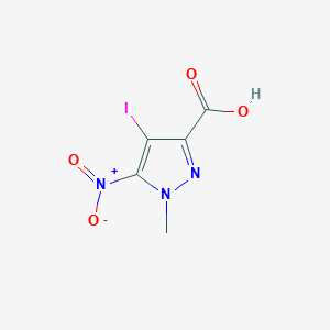 molecular formula C5H4IN3O4 B10906640 4-Iodo-1-methyl-5-nitro-1H-pyrazole-3-carboxylic acid CAS No. 1354704-33-8