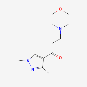 molecular formula C12H19N3O2 B10906661 1-(1,3-Dimethyl-1H-pyrazol-4-yl)-3-morpholinopropan-1-one 