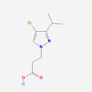 molecular formula C9H13BrN2O2 B10906662 3-[4-bromo-3-(propan-2-yl)-1H-pyrazol-1-yl]propanoic acid 