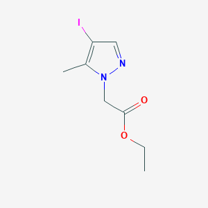 molecular formula C8H11IN2O2 B10906668 Ethyl 2-(4-iodo-5-methyl-1H-pyrazol-1-yl)acetate 
