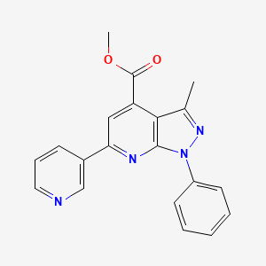 molecular formula C20H16N4O2 B10906685 methyl 3-methyl-1-phenyl-6-(pyridin-3-yl)-1H-pyrazolo[3,4-b]pyridine-4-carboxylate 