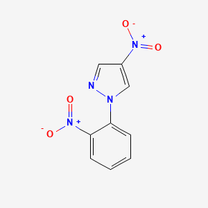 molecular formula C9H6N4O4 B10906881 4-nitro-1-(2-nitrophenyl)-1H-pyrazole CAS No. 62569-41-9