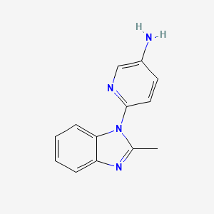 molecular formula C13H12N4 B10906945 6-(2-methyl-1H-benzimidazol-1-yl)pyridin-3-amine 