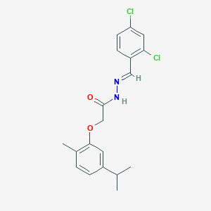 molecular formula C19H20Cl2N2O2 B10907002 N'-[(E)-(2,4-dichlorophenyl)methylidene]-2-[2-methyl-5-(propan-2-yl)phenoxy]acetohydrazide 