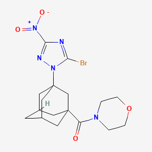 molecular formula C17H22BrN5O4 B10907035 [3-(5-Bromo-3-nitro-1H-1,2,4-triazol-1-YL)-1-adamantyl](morpholino)methanone 
