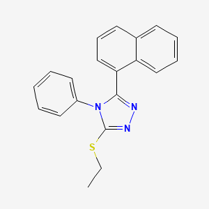 molecular formula C20H17N3S B10907063 3-(ethylsulfanyl)-5-(naphthalen-1-yl)-4-phenyl-4H-1,2,4-triazole 