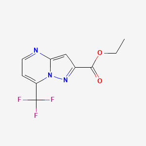 molecular formula C10H8F3N3O2 B10907073 Ethyl 7-(trifluoromethyl)pyrazolo[1,5-a]pyrimidine-2-carboxylate 