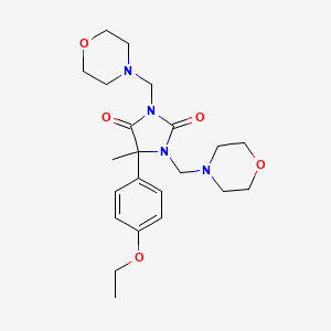 molecular formula C22H32N4O5 B10907138 1,3-Bis(morpholinomethyl)-5-(p-ethoxyphenyl)-5-methylhydantoin CAS No. 98402-11-0