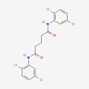 molecular formula C17H14Cl4N2O2 B10907158 N,N'-bis(2,5-dichlorophenyl)pentanediamide 