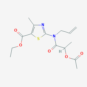molecular formula C15H20N2O5S B10907178 Ethyl 2-{[2-(acetyloxy)propanoyl](prop-2-en-1-yl)amino}-4-methyl-1,3-thiazole-5-carboxylate 