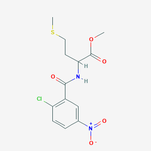 molecular formula C13H15ClN2O5S B10907297 methyl N-[(2-chloro-5-nitrophenyl)carbonyl]methioninate 
