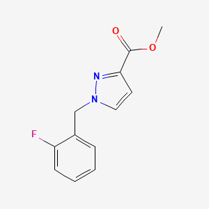 molecular formula C12H11FN2O2 B10907330 Methyl 1-(2-fluorobenzyl)-1H-pyrazole-3-carboxylate 