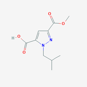 molecular formula C10H14N2O4 B10907416 1-Isobutyl-3-(methoxycarbonyl)-1H-pyrazole-5-carboxylic acid 