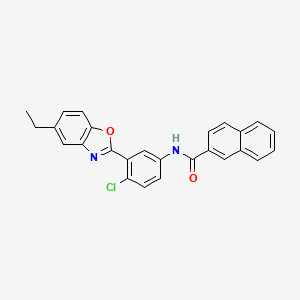 molecular formula C26H19ClN2O2 B10907505 N-[4-chloro-3-(5-ethyl-1,3-benzoxazol-2-yl)phenyl]naphthalene-2-carboxamide 