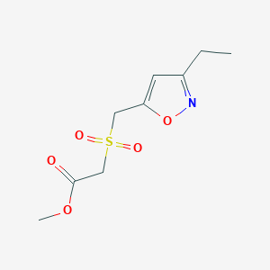 molecular formula C9H13NO5S B10907525 Methyl {[(3-ethyl-1,2-oxazol-5-yl)methyl]sulfonyl}acetate 