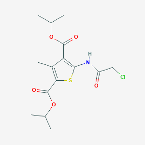molecular formula C15H20ClNO5S B10907537 Dipropan-2-yl 5-[(chloroacetyl)amino]-3-methylthiophene-2,4-dicarboxylate 