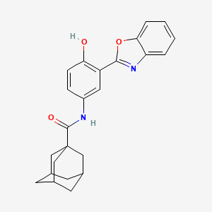 molecular formula C24H24N2O3 B10907554 N~1~-[3-(1,3-Benzoxazol-2-YL)-4-hydroxyphenyl]-1-adamantanecarboxamide 