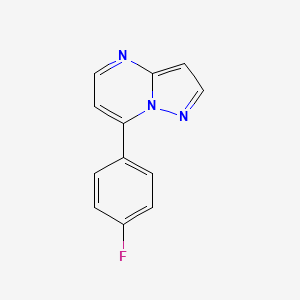 molecular formula C12H8FN3 B10907594 7-(4-Fluorophenyl)pyrazolo[1,5-a]pyrimidine 