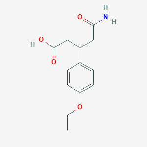 molecular formula C13H17NO4 B10907611 5-Amino-3-(4-ethoxyphenyl)-5-oxopentanoic acid 