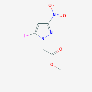 molecular formula C7H8IN3O4 B10907718 Ethyl (5-iodo-3-nitro-1H-pyrazol-1-yl)acetate 