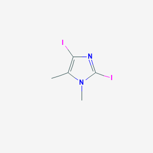 molecular formula C5H6I2N2 B10907807 2,4-Diiodo-1,5-dimethyl-1H-imidazole 