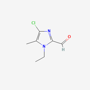 molecular formula C7H9ClN2O B10907865 4-chloro-1-ethyl-5-methyl-1H-imidazole-2-carbaldehyde 