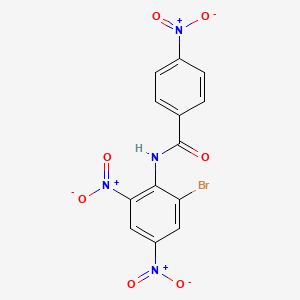 molecular formula C13H7BrN4O7 B10907905 N-(2-bromo-4,6-dinitrophenyl)-4-nitrobenzamide 