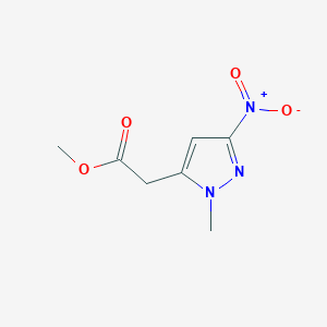 molecular formula C7H9N3O4 B10907955 Methyl (1-methyl-3-nitro-1H-pyrazol-5-yl)acetate 