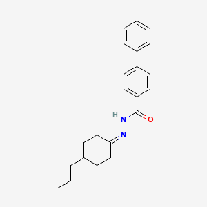 molecular formula C22H26N2O B10907985 N'-(4-propylcyclohexylidene)biphenyl-4-carbohydrazide 