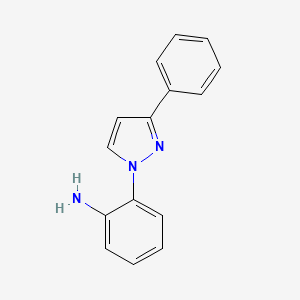 molecular formula C15H13N3 B10908001 2-(3-Phenyl-1H-pyrazol-1-yl)aniline 