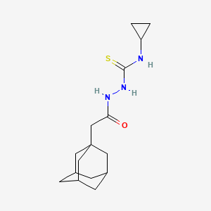 molecular formula C16H25N3OS B10908093 2-[2-(1-Adamantyl)acetyl]-N~1~-cyclopropyl-1-hydrazinecarbothioamide 