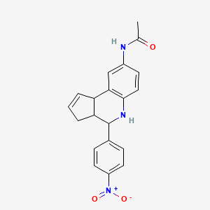 molecular formula C20H19N3O3 B10908111 N-[4-(4-nitrophenyl)-3a,4,5,9b-tetrahydro-3H-cyclopenta[c]quinolin-8-yl]acetamide 