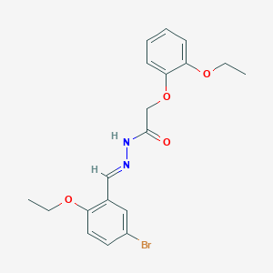 molecular formula C19H21BrN2O4 B10908237 N'-[(E)-(5-bromo-2-ethoxyphenyl)methylidene]-2-(2-ethoxyphenoxy)acetohydrazide 