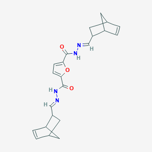 molecular formula C22H24N4O3 B10908256 N'~2~,N'~5~-bis[(E)-bicyclo[2.2.1]hept-5-en-2-ylmethylidene]furan-2,5-dicarbohydrazide 