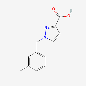molecular formula C12H12N2O2 B10908273 1-(3-Methylbenzyl)-1H-pyrazole-3-carboxylic acid 