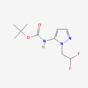 molecular formula C10H15F2N3O2 B10908321 tert-butyl [1-(2,2-difluoroethyl)-1H-pyrazol-5-yl]carbamate 