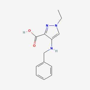molecular formula C13H15N3O2 B10908338 4-(Benzylamino)-1-ethyl-1H-pyrazole-3-carboxylic acid 