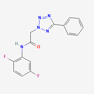 molecular formula C15H11F2N5O B10908353 N-(2,5-difluorophenyl)-2-(5-phenyl-2H-tetrazol-2-yl)acetamide 