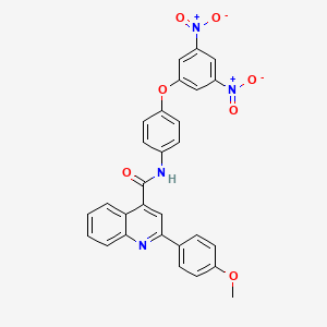 molecular formula C29H20N4O7 B10908358 N-[4-(3,5-dinitrophenoxy)phenyl]-2-(4-methoxyphenyl)quinoline-4-carboxamide 