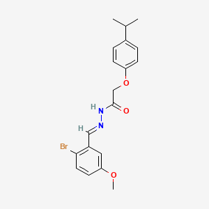 molecular formula C19H21BrN2O3 B10908397 N'-[(E)-(2-bromo-5-methoxyphenyl)methylidene]-2-[4-(propan-2-yl)phenoxy]acetohydrazide 
