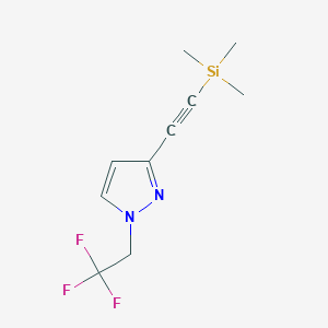 molecular formula C10H13F3N2Si B10908430 1-(2,2,2-Trifluoroethyl)-3-[(trimethylsilyl)ethynyl]-1H-pyrazole 
