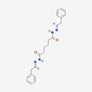molecular formula C22H26N4O2 B10908454 N'~1~,N'~6~-bis[(1E)-2-phenylethylidene]hexanedihydrazide 