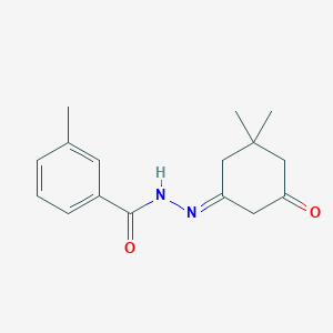molecular formula C16H20N2O2 B10908472 N'-[(1E)-3,3-dimethyl-5-oxocyclohexylidene]-3-methylbenzohydrazide 