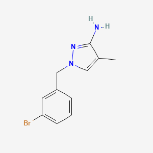 molecular formula C11H12BrN3 B10908716 1-(3-Bromobenzyl)-4-methyl-1H-pyrazol-3-amine 
