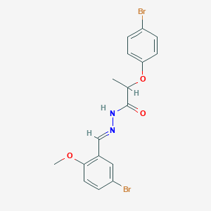 molecular formula C17H16Br2N2O3 B10908720 N'-[(E)-(5-bromo-2-methoxyphenyl)methylidene]-2-(4-bromophenoxy)propanehydrazide 