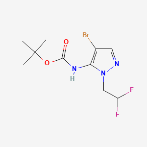 molecular formula C10H14BrF2N3O2 B10908766 tert-butyl N-[4-bromo-1-(2,2-difluoroethyl)-1H-pyrazol-5-yl]carbamate 